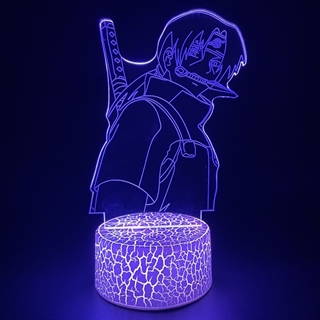 Anime Itachi Uchiha 3D lampe med fjernbetjening - Dæmpbar
